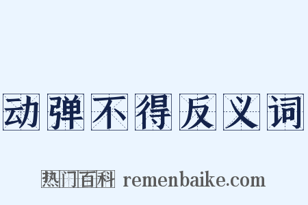 动弹不得反义词是什么意思的图片